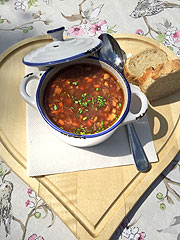 Ochsenschwanzsuppe im Landgasthof Vogelsang (©Foto: Martin Schmitz)